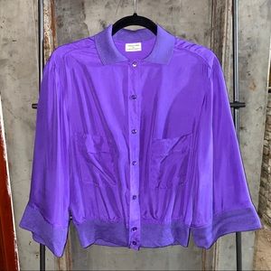 Philosophy di Alberta Ferretti Purple Silk Top